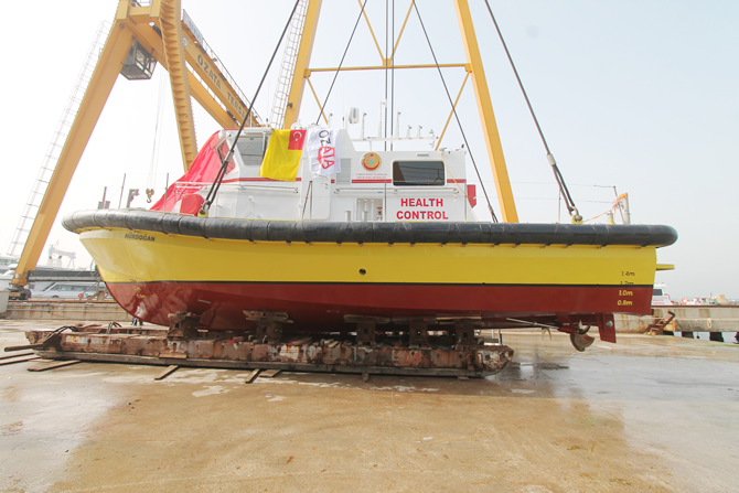 Özata Shipyard | 15th July Health and Hürdoğan Service Support Boat Was Launched